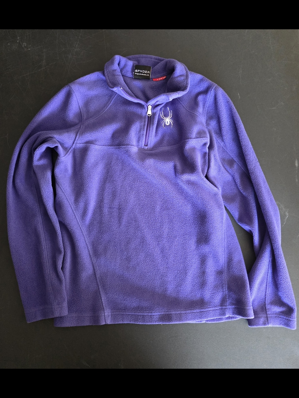 Spyder Men's Purple Half-Zip Fleece Pullover